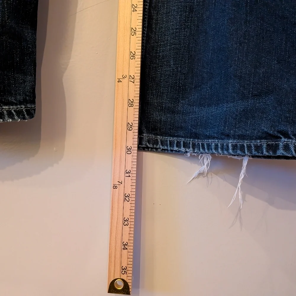 Banana Republic Men's Vintage Straight Jeans 34x30 Medium Wash Distressed Denim